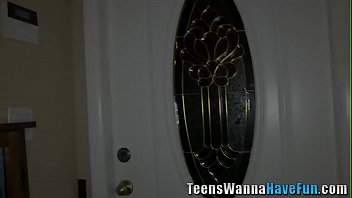 Preview 1 of Sunny Leone Home Aone - Teen prom queen spunked