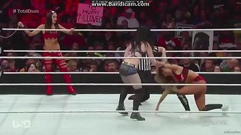 Preview 2 of Trpalx Sex - Paige vs The Bellas. Handicap match. Raw 2015.