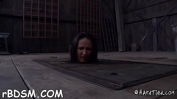 Preview 2 of Green Pee - Gagged cutie is punished with painful toy playing