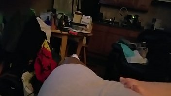 Preview 2 of Big Sex Massuese - Footjob (covered cumshot)