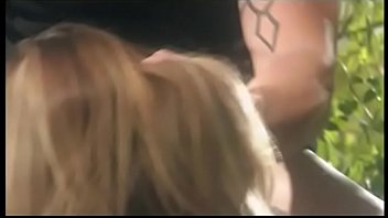 Preview 3 of Milf Hunter Soccer Mom 2 - Sexy young blonde gets her tight twat pounded by two hung studs outside