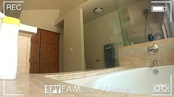 Preview 1 of Brooke Lee Adams Kelly Madison - SPYFAM Stealthy Step bro SPIES on masturbating step sister