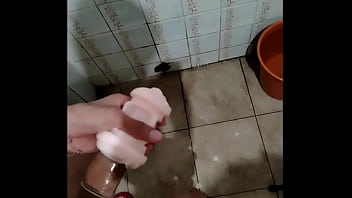 Preview 2 of Mom Sun Xxxbf - Masturbating my huge cock with a toy - look if it was your mouth