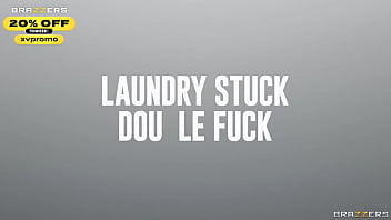 Preview 4 of Sek Pemerkosaan - Laundry Stuck Double Fuck.Richelle Ryan,  Lilly Bell / Brazzers/ Enter XVPROMO on official site for discount