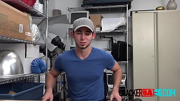 Preview 2 of Chick Pass Com - Teen jock is placed on directors desk to take his big black cock