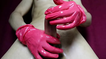 Preview 3 of Bbc Brazzer - Big dick training with massage in latex gloves and passionate moans