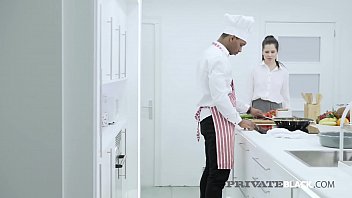 Preview 1 of Tweets Games - PrivateBlack - Russian Cassie Fire Fucks Big Black Cock Chef