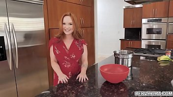 Preview 1 of Xxx Pig Com - Sexy redhead MILF Summer Hart is very supportive to her stepson, she even gave him a surprise blowjob for him to get ready for life.