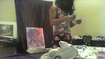 Preview 4 of School Teacher Full Xxx - Tranny Painting TS Crystyl Diamond and Fancy