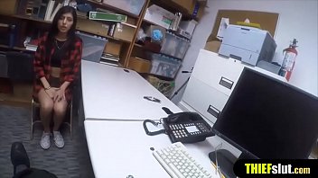 Preview 2 of Kimberly Rodgers - Cute teen thief punish fucked by two security guards