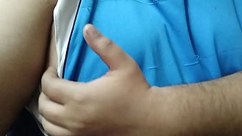 Preview 1 of Hairy Holly Simpson - Male boobs