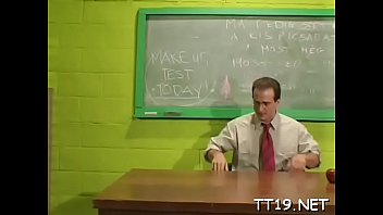Preview 1 of Man To Threesome Man - Concupiscent teacher gets his duck blown and fucks a sweet love tunnel