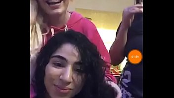 Preview 2 of Little Tities Threesome - Periscope girls Part11