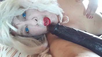 Preview 1 of Sex With Top Model - SUCKING ON MY BLACK DILDO.