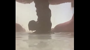 Preview 2 of Webcam Mife - White phat pussy fucks herself with a huge black cock in the shower