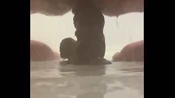 Preview 3 of Webcam Mife - White phat pussy fucks herself with a huge black cock in the shower