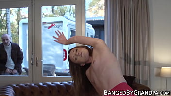 Preview 2 of Hansen Boys - Old voyeur caught in the act and rewarded by nympho teen