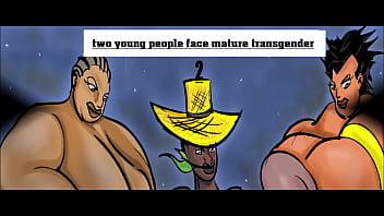 Preview 1 of Arab Sexy Muslim Girls - two young people face mature transgender (comic) Part 4