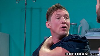 Preview 1 of Sex In Cage - HotHouse Big Dick Jock In Pain &amp_ Daddy Doctor Has The Cure