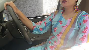 Preview 1 of Birawati Bikep - Asian Flirty Stepsister Sucks Off Her Step-Bro For Car Ride in hindi