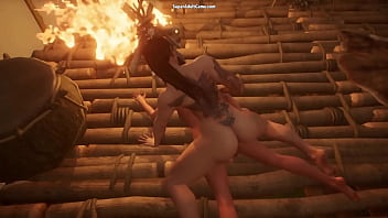 Preview 2 of Carmela Habibi - Futa Girl Fucks Shemale Hard 3D Gameplay [ 2024 Realistic ]