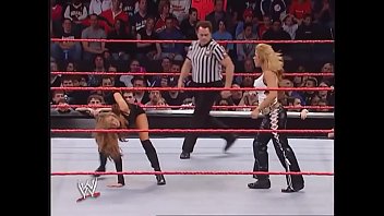 Preview 2 of Hathi Hathni Sex - Mickie James faces Maria while dressed as Trish Stratus. Raw 2006.