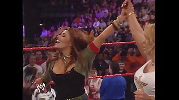 Preview 4 of Hathi Hathni Sex - Mickie James faces Maria while dressed as Trish Stratus. Raw 2006.