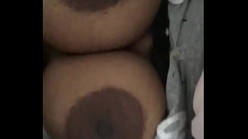 Preview 4 of Vintage Skinny Girl Bbc - Black teen bounces tits