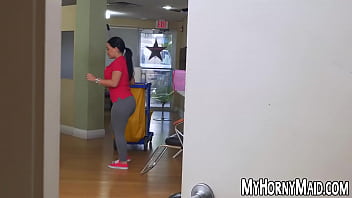 Preview 1 of Fresh Tube Porn Azzurra - Good looking latina maid fucks wildly with her boss in POV