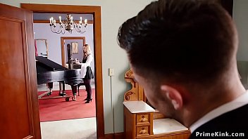 Preview 1 of Nuyu Massage Big Cock - Butler fucks maid and her big tits boss