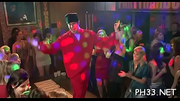 Preview 2 of Mom Ans Me - Two blonde cute waiters trickling puss and fucking one bitch wildly