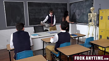 Preview 1 of Holly Michell - The Lucky Students Get to Freeuse Their Hot Italian Teacher in The Classroom - Fuckanytime