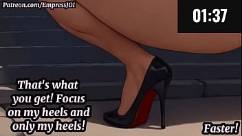Preview 3 of Hayat Abd Murat - 4 Minute Challenge: The Heel Worship (feet,  footjob,  shoes)