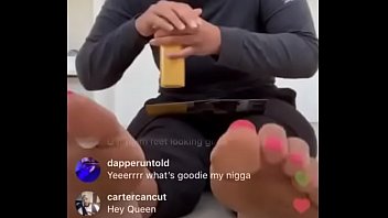 Preview 2 of Cumshut Compilation Pornstar - Instagram Model With Dirty Feet On IG LIVE