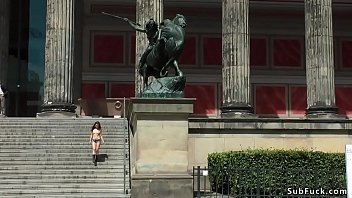 Preview 1 of Smoll Dughtar Father Xxxcom - Bare tits slut walked in public