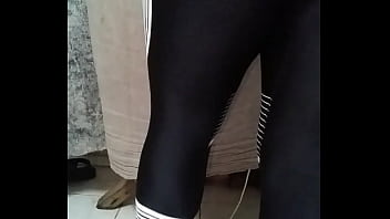 Preview 2 of Bens Brought - First video Lycra/video en Lycra 1/2 NIKE SPEED BLACK AND WHITE