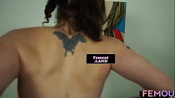 Preview 1 of Australian Chat Cam To Cam - Tattooed femboy toying her tight booty