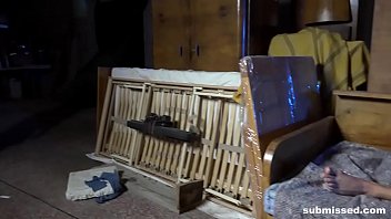 Preview 1 of Anal Dusche - Tied guys gets spanked and a. with a sloppy blowjob