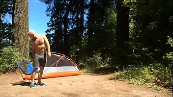 Preview 1 of Wwwhd Sexccom - Rubbing one out in the tent on a biking excursion