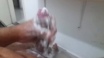 Preview 4 of Katrina Jade All Xxx Full Movi - Batendo uma punheta cheio de sab&atilde_o na rola