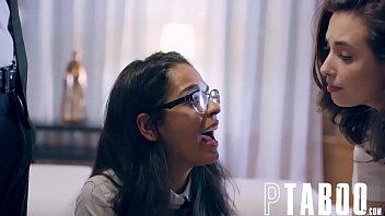 Preview 3 of Mia Khalifa Fist Six Fist Time - Innocent Virgin Double-teamed by Twisted Step-siblings