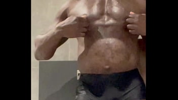 Preview 2 of Kartna Xxxx - Sexy black Muscle Dad Vibrating Sex Toy Wank