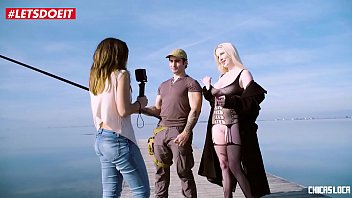 Preview 3 of Gianna Vanessa - LETSDOEIT - Blonde Pornstar Seduces and Fucks Guy with GF Watching (Frida Sante &amp_ Georgie Lyall)