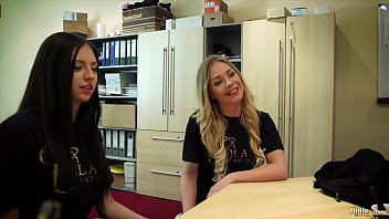 Preview 1 of Ginger Cocks - Blonde and brunette young and horny share the old man&#039_s cock and suck it deepthroat then get deep pussy fucked by him they are so hot and the old man cums in the teens mouths and they spit and lick from each other
