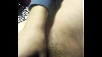 Preview 1 of Black Vs White Pourn - Chubby guy rubs his cock to eruption