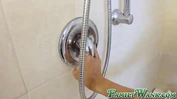 Preview 1 of Hiden Co Scandal - Petite Sadie Pop bathroom banged by hung stepbro