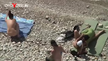 Preview 1 of Xxx Bhanu Hd - Beach Voyeur. Unashamed nudists having sex on the beach right near others