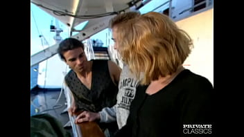 Preview 1 of Hell Mom In Hotel Bed Son Sleep - Dp Threesome in the Ferry
