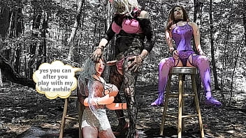 Preview 3 of Monster Legends - Sexy Sissy romancing two blow up dolls part 1 cartoon slideshow