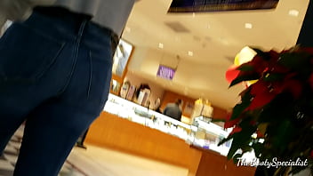Preview 1 of Suny Leone With Boy Friend Xxx - Big Ass White Girl in Tight Jeans (Candid)